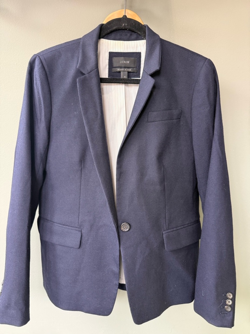 J. Crew Navy Single-Button Blazer